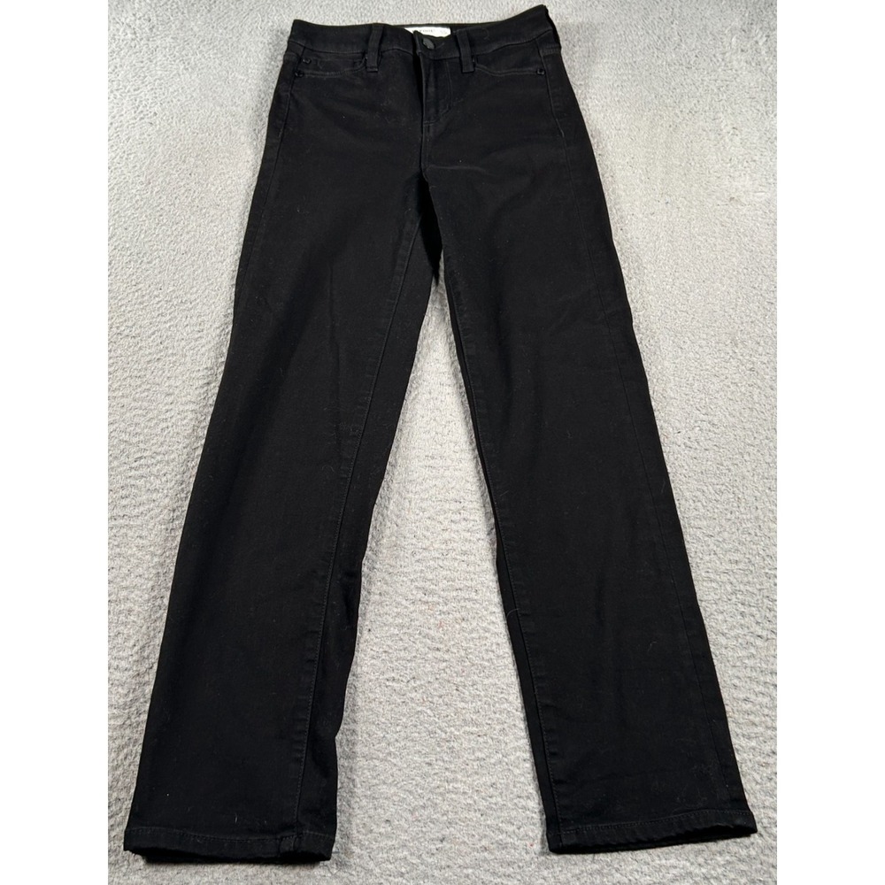 Liverpool ECO Logical Jeans Women's 0/25 Black Denim Straight High Rise Slim Fit